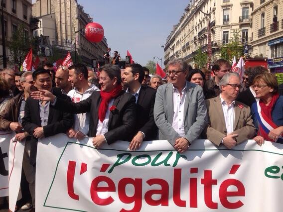 Anti-austerity march in Paris - April 12, 2014